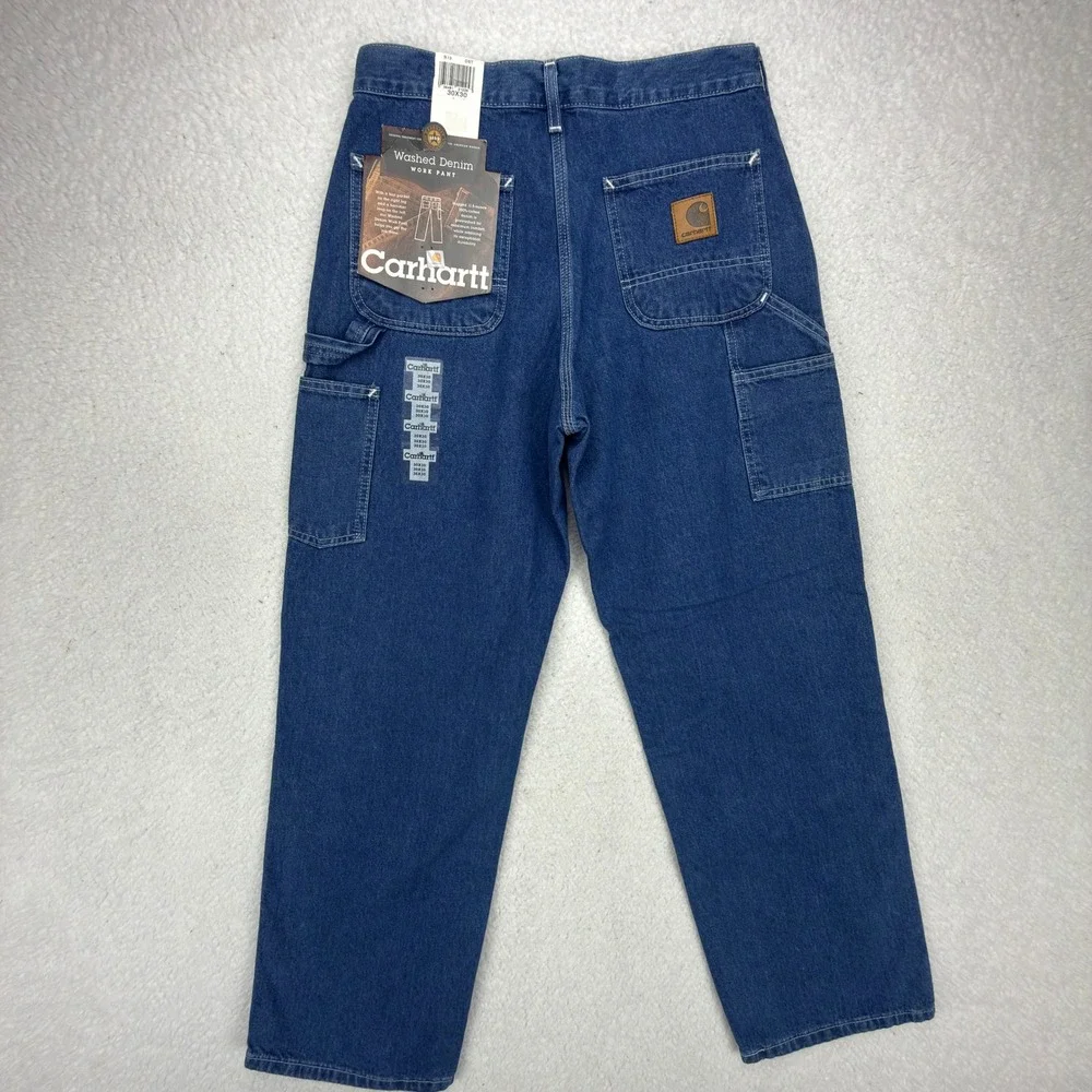 Carhartt Loose Original Fit Dungaree Jeans Blue Mens 30x30 B13 DST NWT NOS